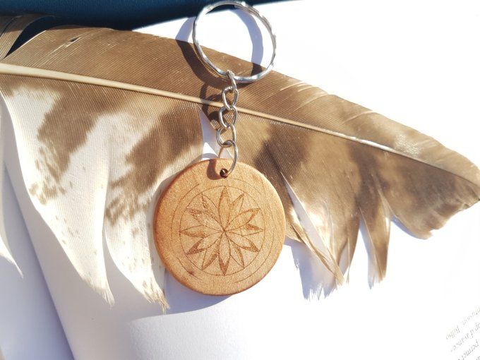 Porte-clefs rosace double