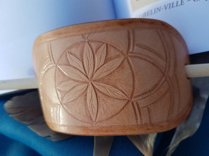 Barrette rosace asymétrique