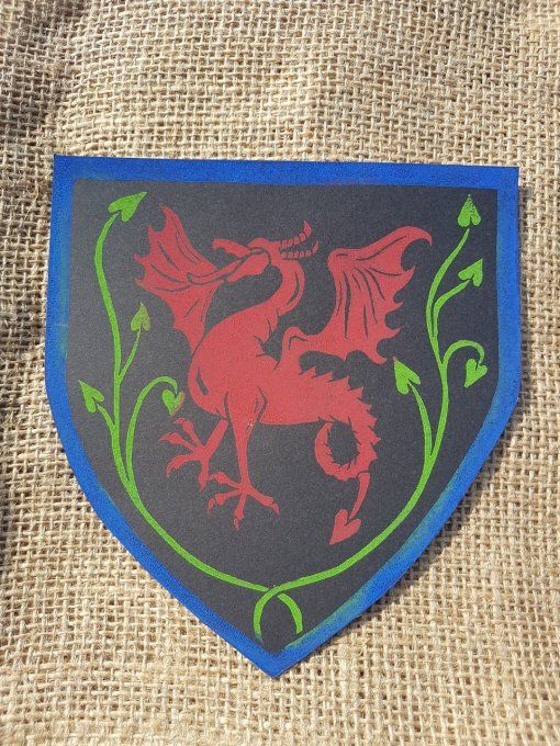 Écu Ancalagon papier noir