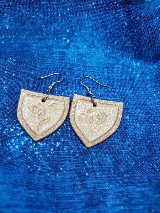 Boucles d'oreilles écu 