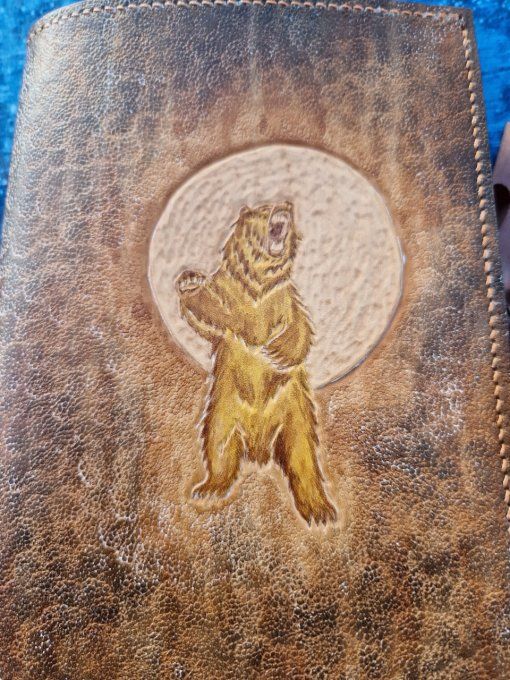 Porte-documents ours brun