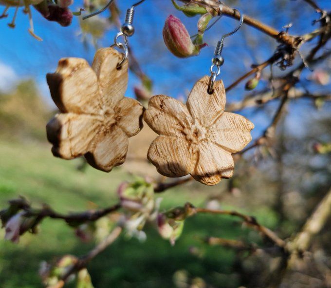 Boucles d'oreilles primevères 