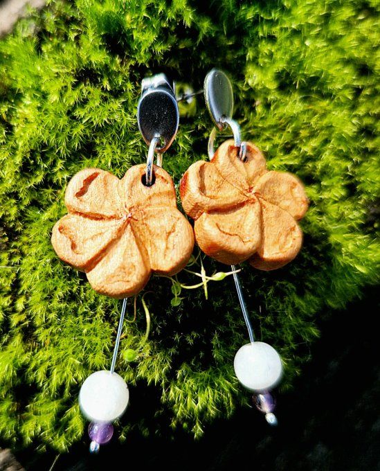 Boucles d'oreilles fleurs de cerisier 