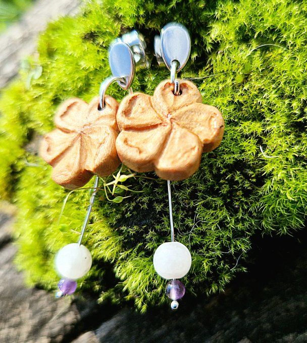 Boucles d'oreilles fleurs de cerisier 