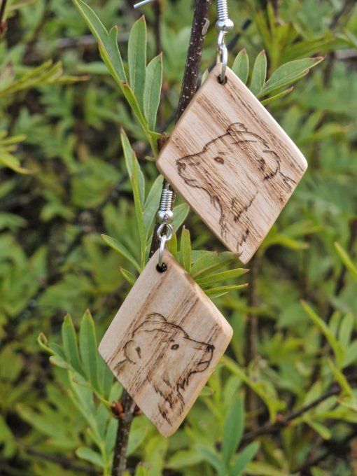 Boucles d'oreilles protecteurs ours 