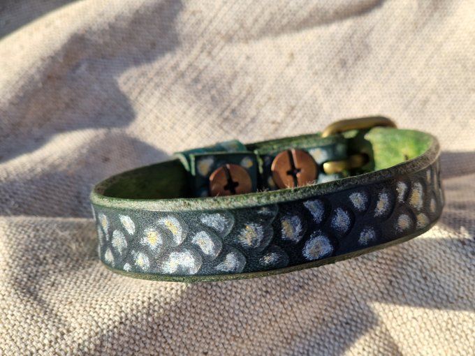 Bracelet écailles de dragon Feuille