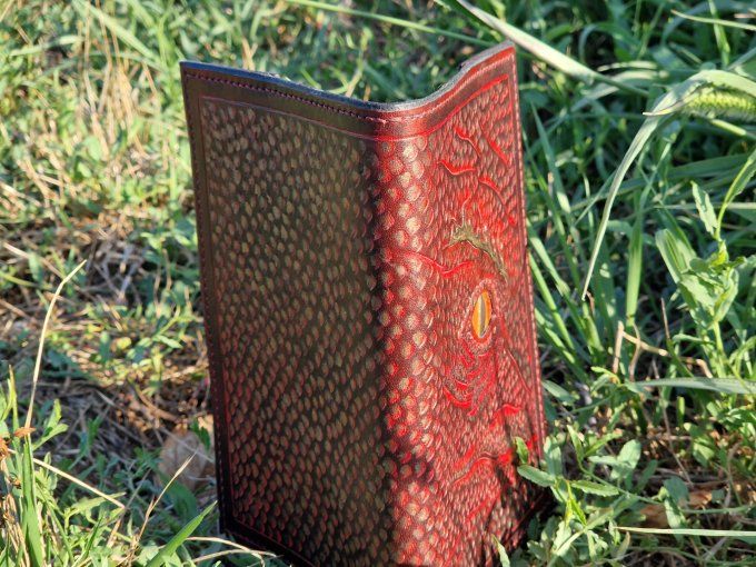 Couvre-livre écailles de dragon Souffle ardent