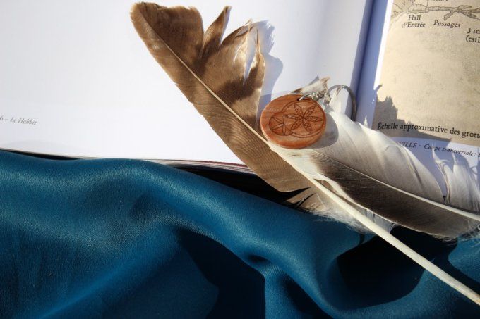 Porte-clefs inclusion de rosaces