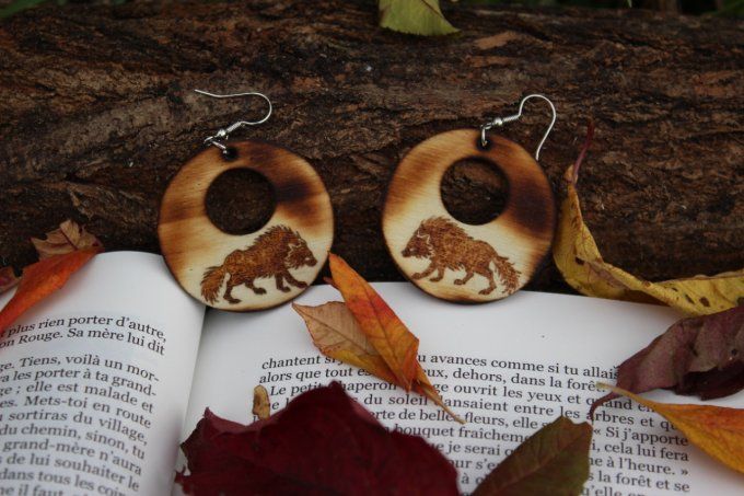 Boucles d'oreilles "Petit Chaperon Rouge"