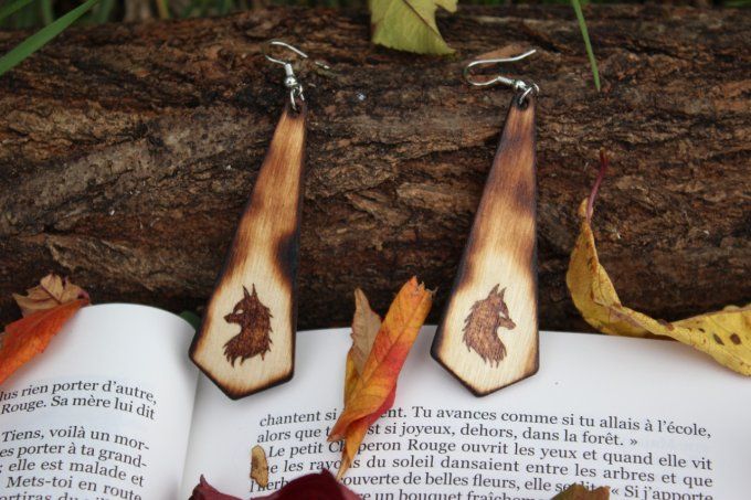 Boucles d'oreilles "Petit Chaperon Rouge"