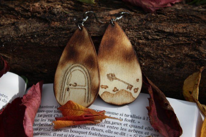 Boucles d'oreilles "Barbe Bleue"