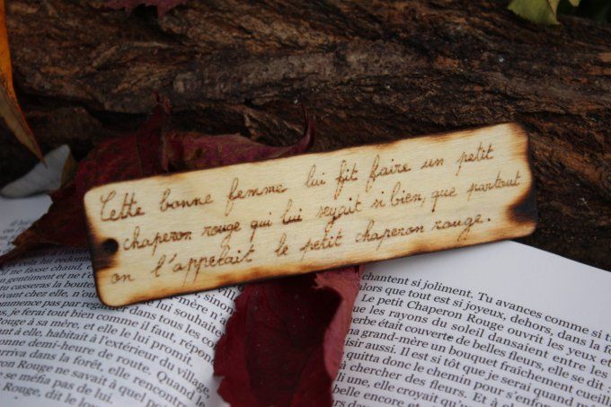 Marque-page citation "Petit Chaperon Rouge"