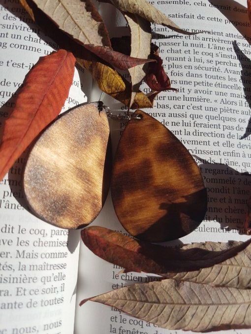 Boucles d'oreilles "Les Trois Feuilles du serpent"