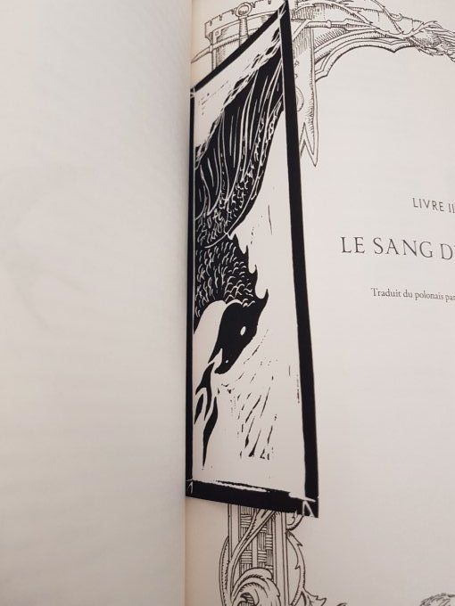 Marque-pages "Dragon celtique"- Papier blanc