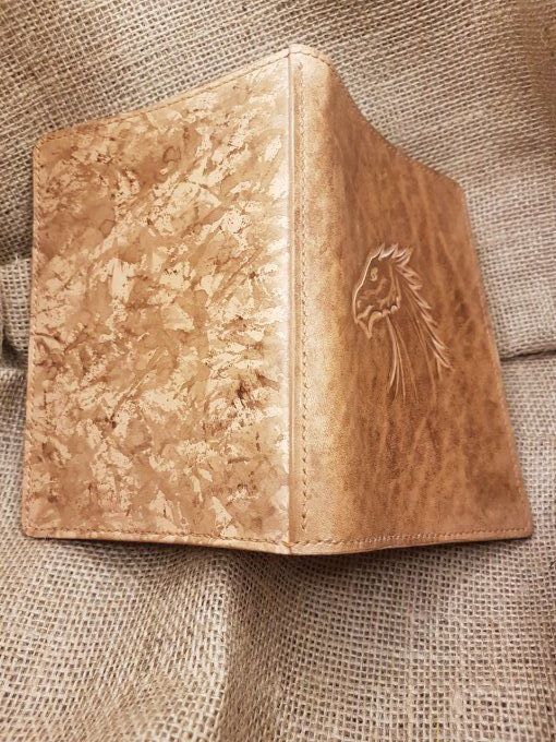Couvre-livre avec carnet dragon à crête