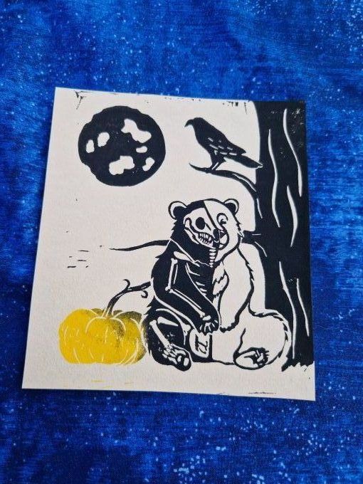 Linogravure Samhain